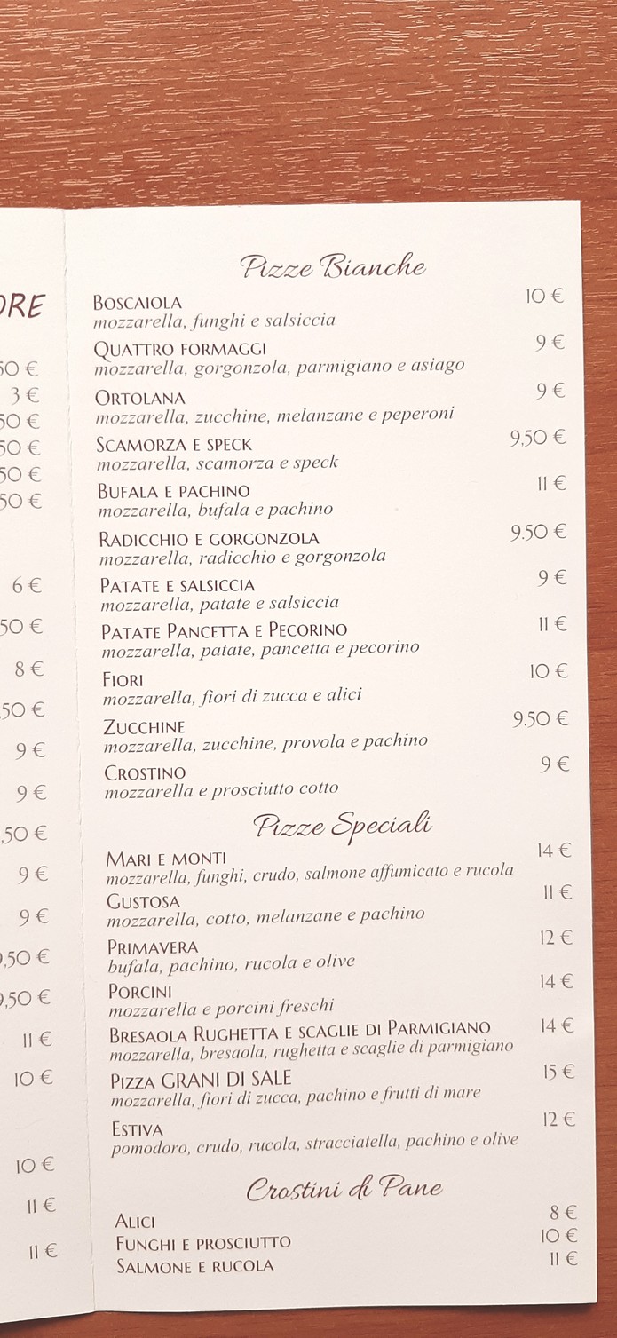 Grani Di Sale - Ristorante Pizzeria menu 4