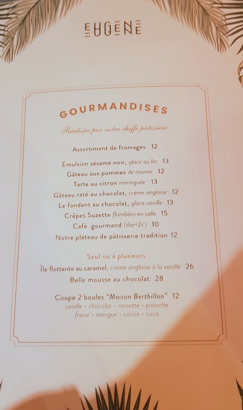 Eugène Eugène menu 2