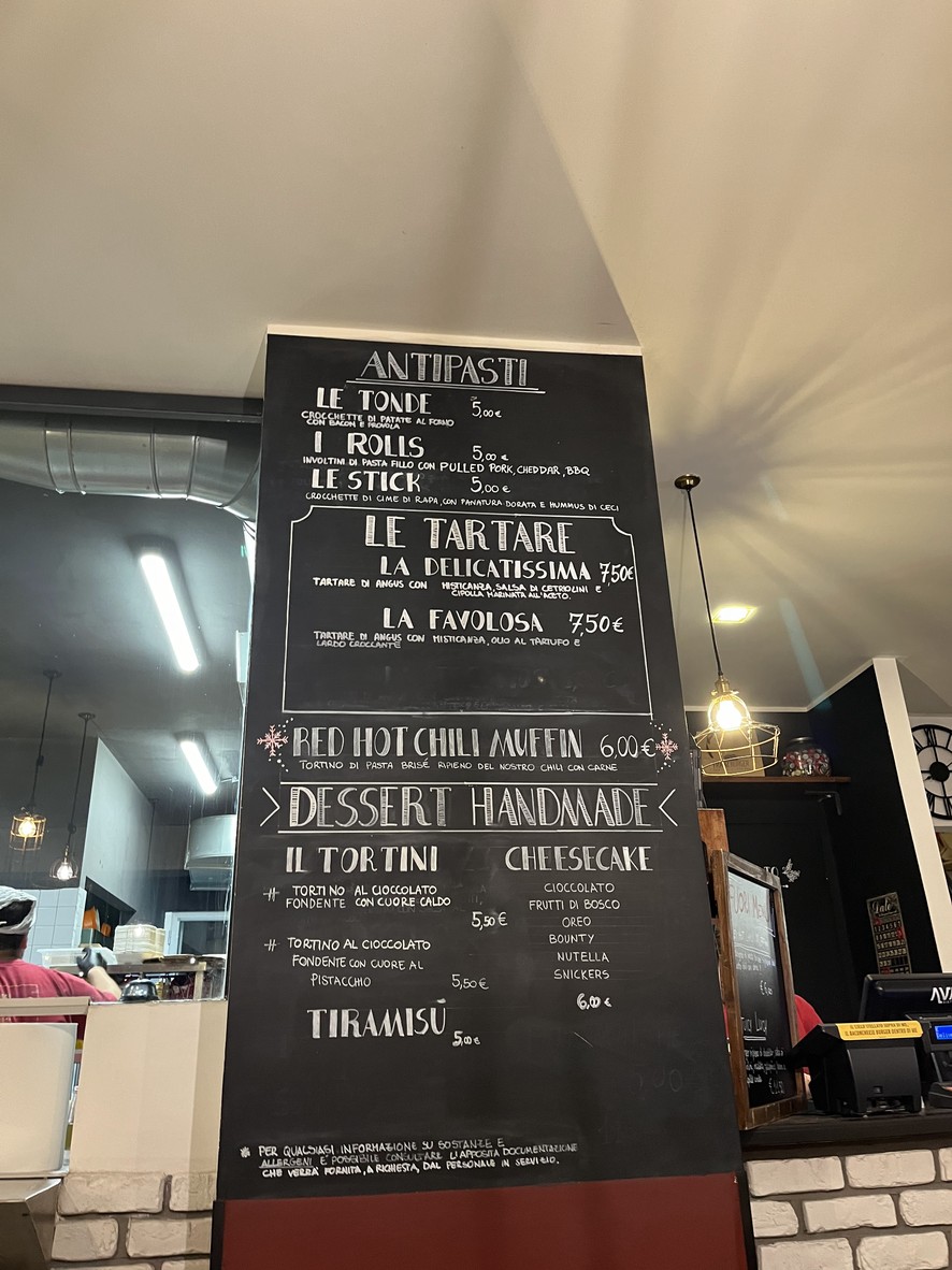 Franz Burger menu 1
