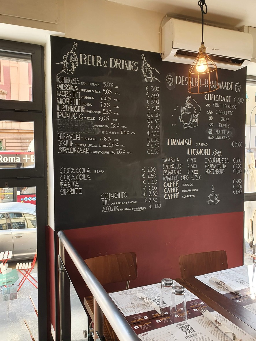 Franz Burger menu 4