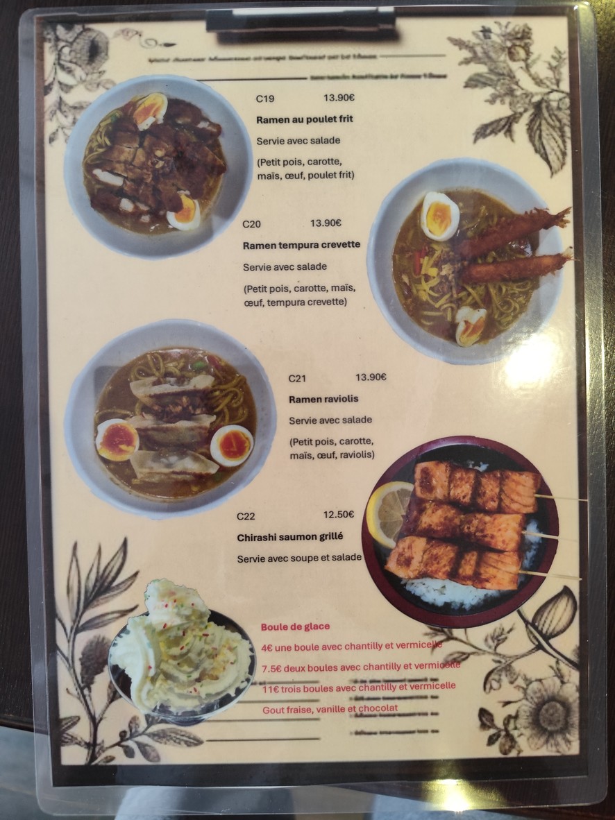 Iki Sushi menu 1