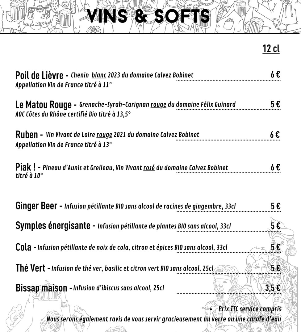 Brasserie de la Goutte d'Or menu 3