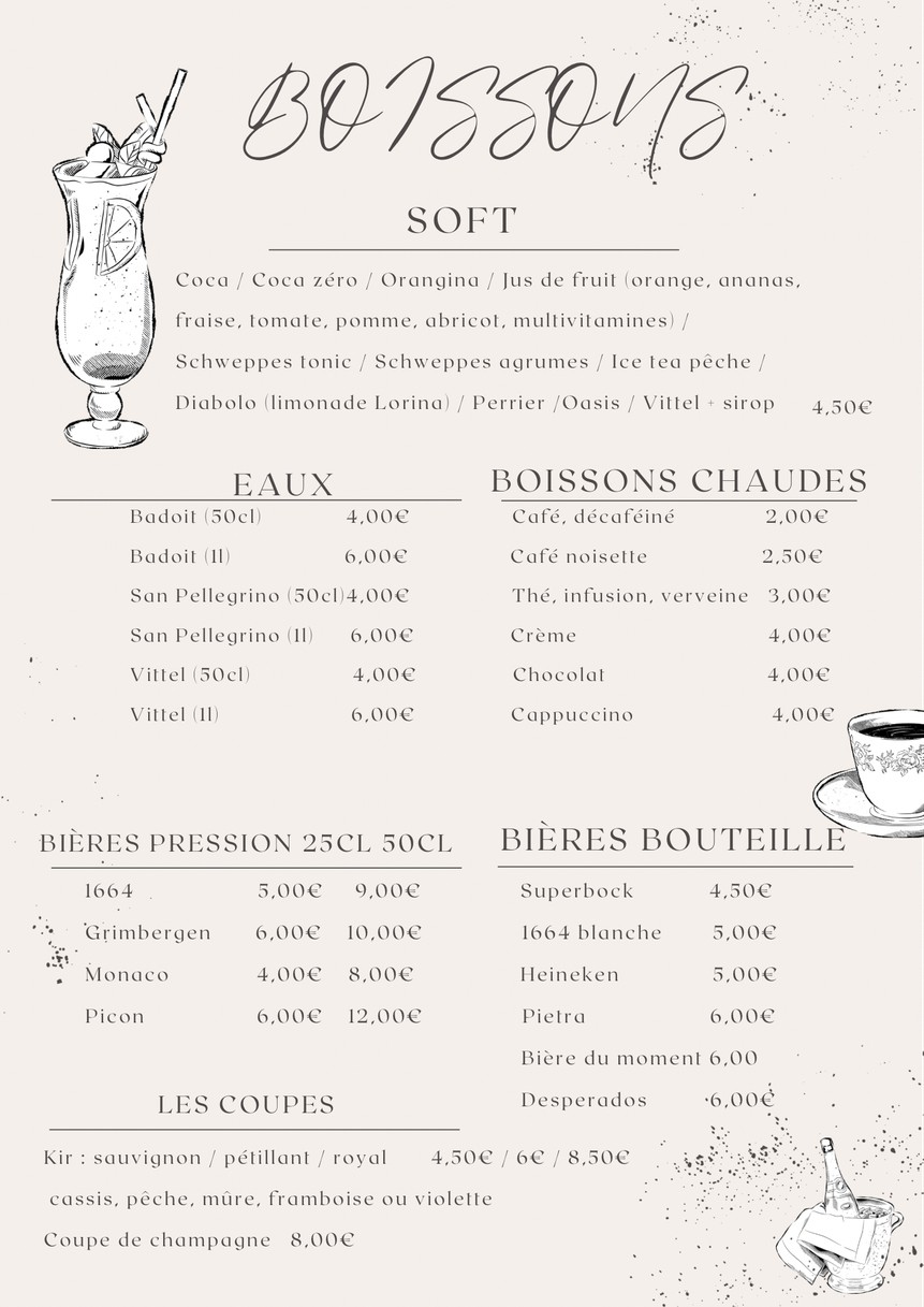 À _ Table ! menu 4