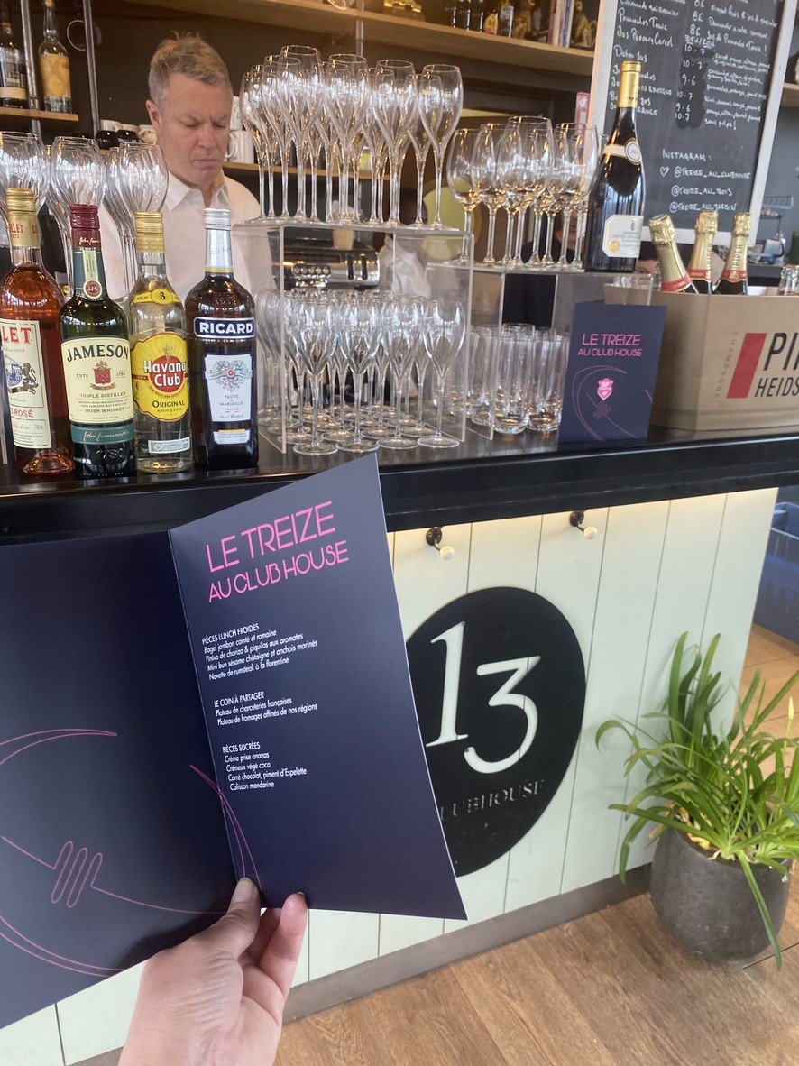 Treize 13 au Clubhouse: Paris Jean Bouin menu 1