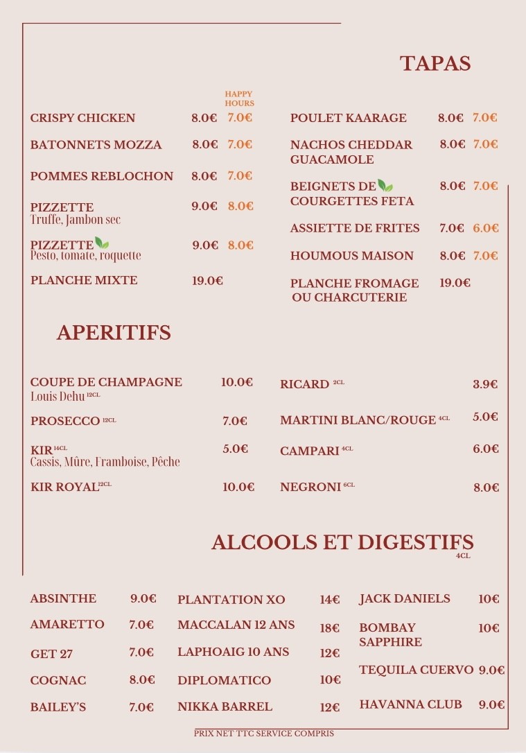 Café des Arts - Restaurant, Brasserie - Paris 11 menu 4