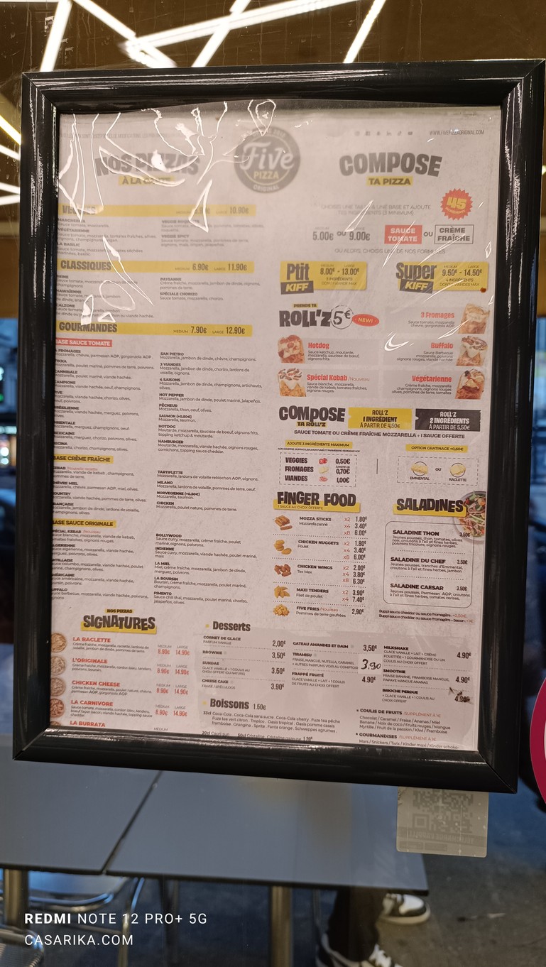 Five Pizza Original - Boulogne - Billancourt menu 1