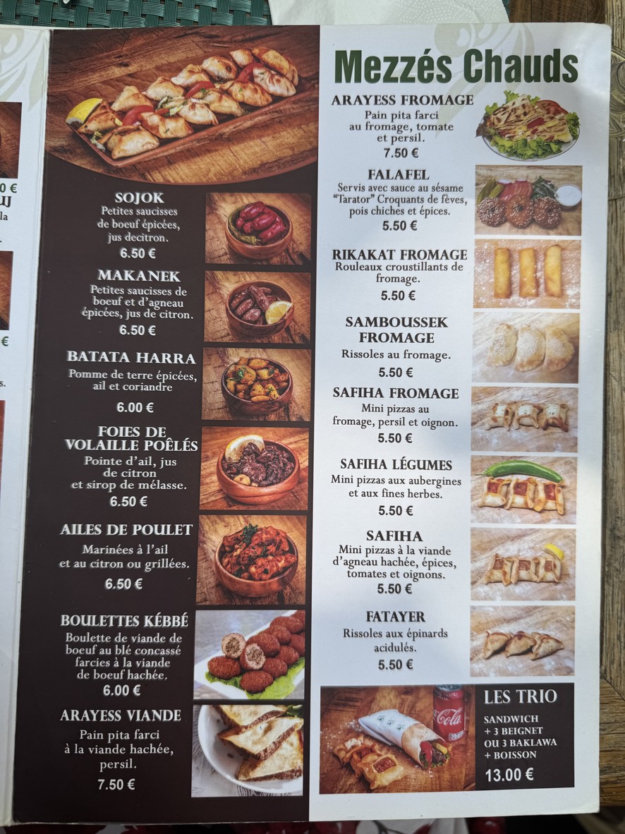 Restaurant Rayan menu 2