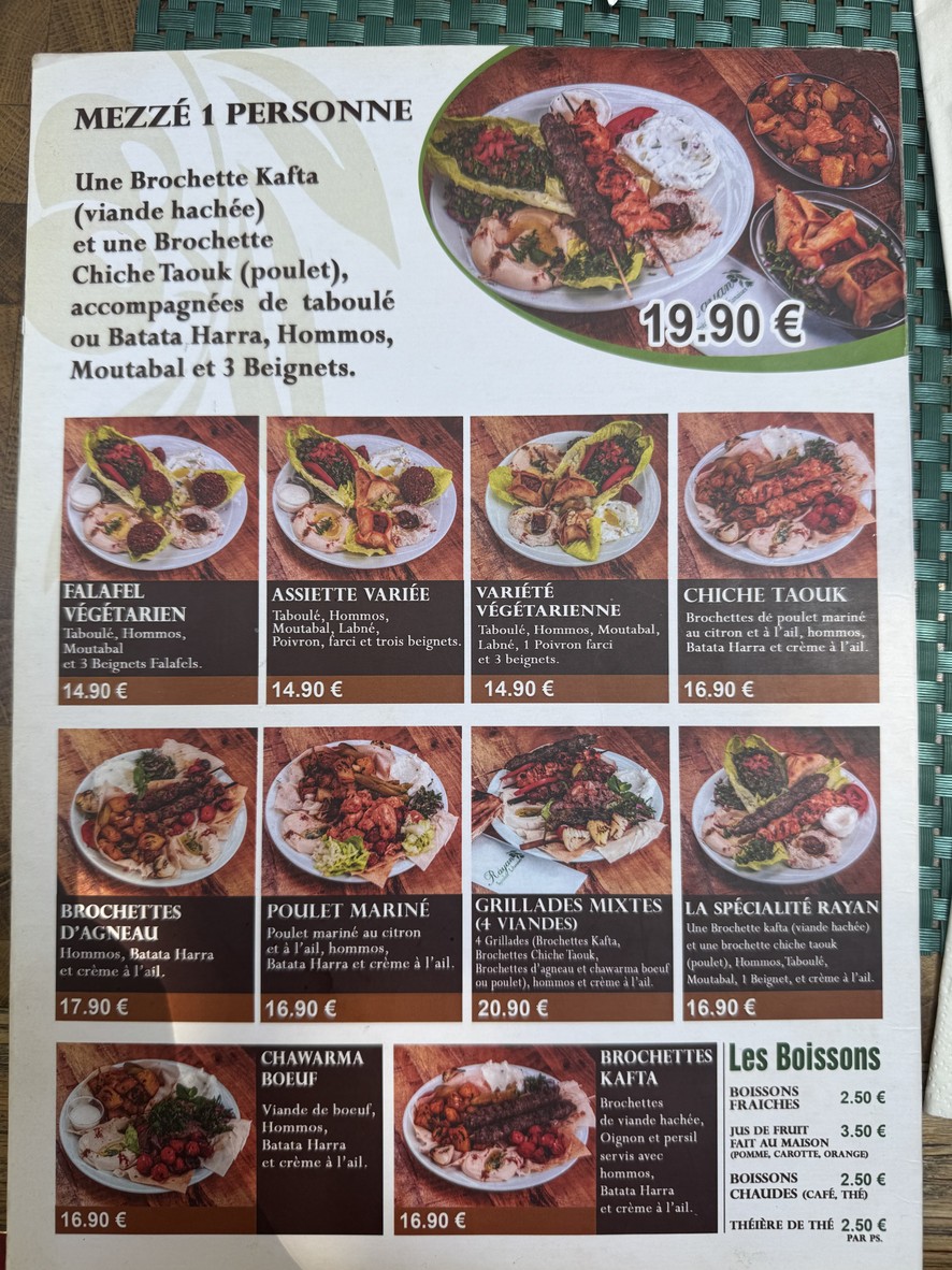 Restaurant Rayan menu 3