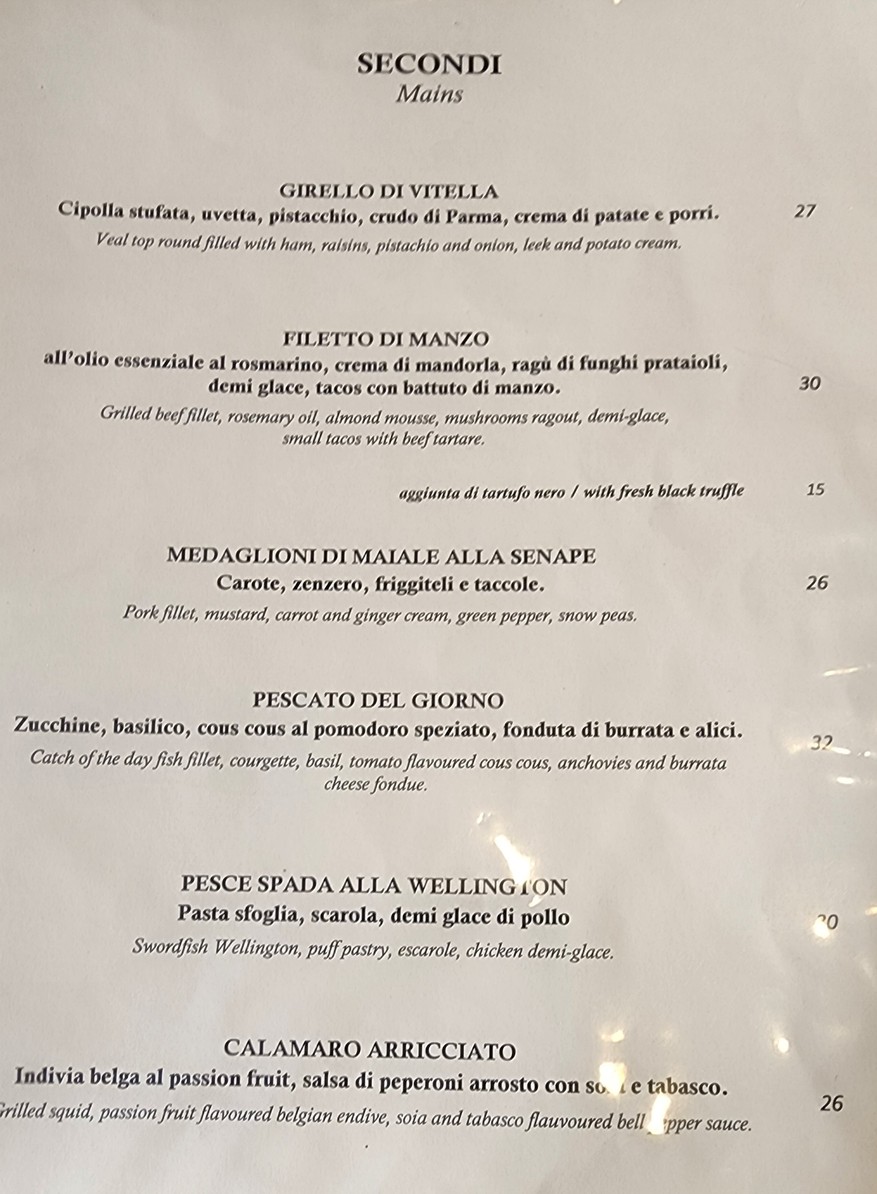 Unik Restaurant menu 3
