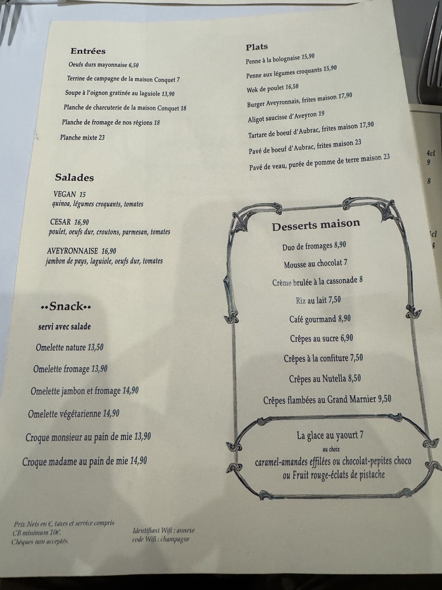 L'Annexe menu 1