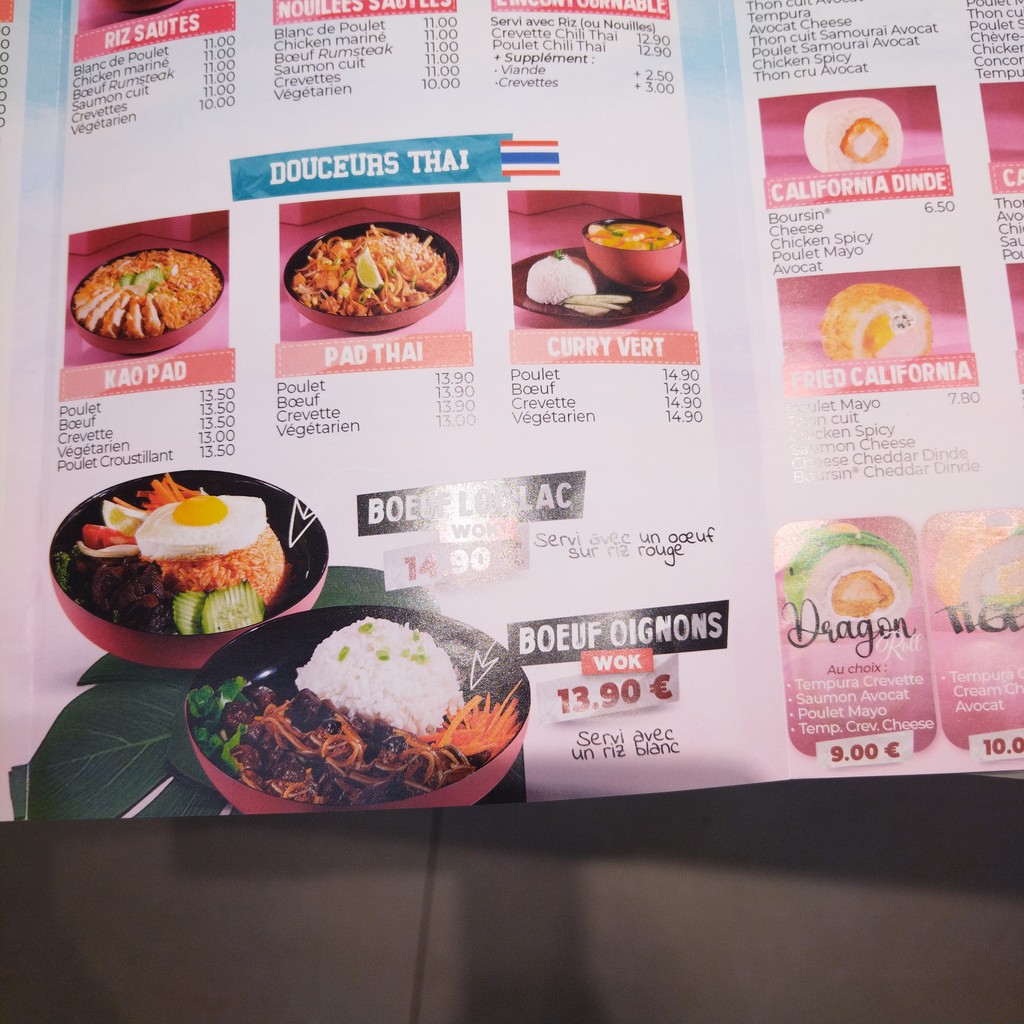 California sushi menu 1