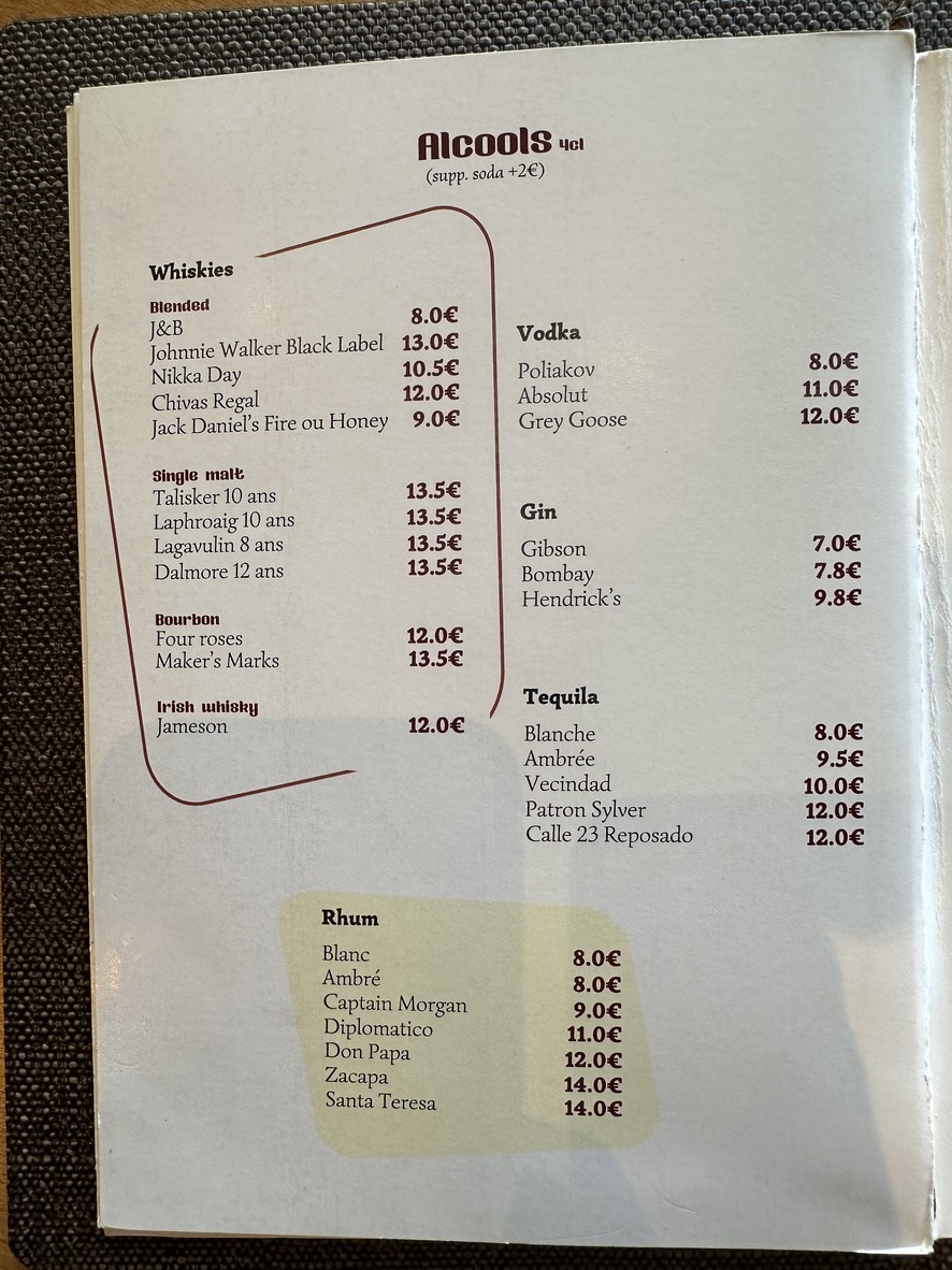 Le Canon de la Nation menu 4