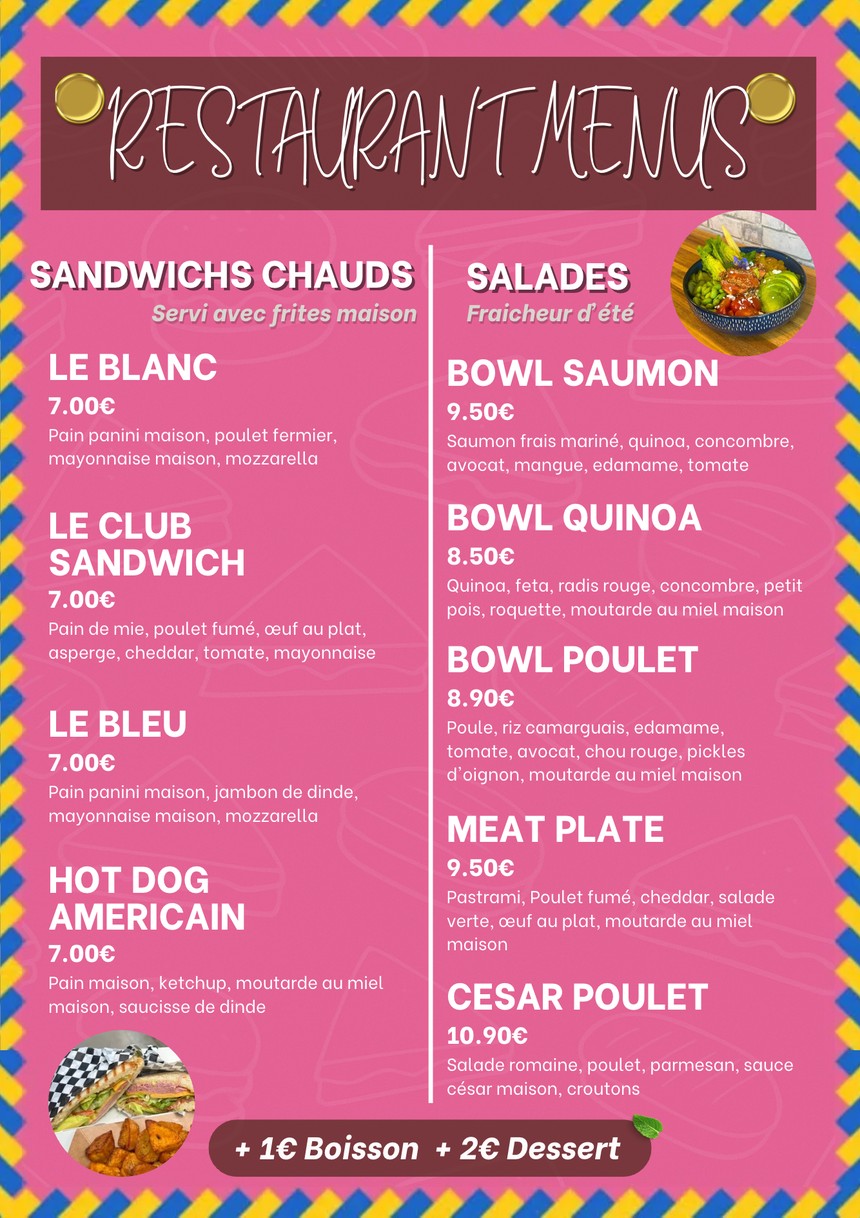 Restaurant Menus menu 1