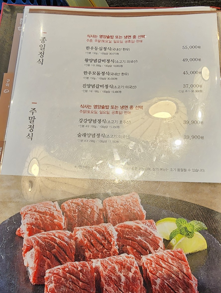Ganggangsullae neulbom Plantation Point menu 1