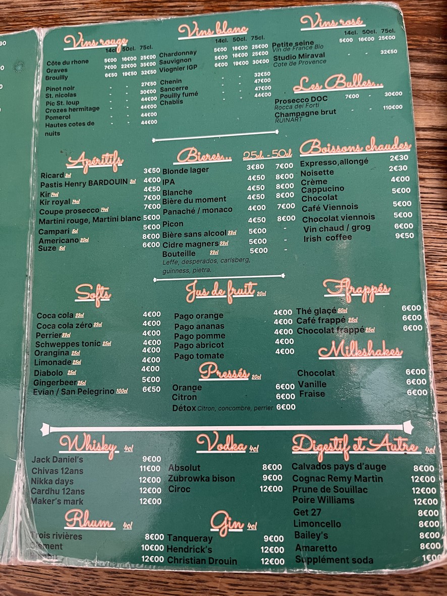 L'Essentiel menu 2