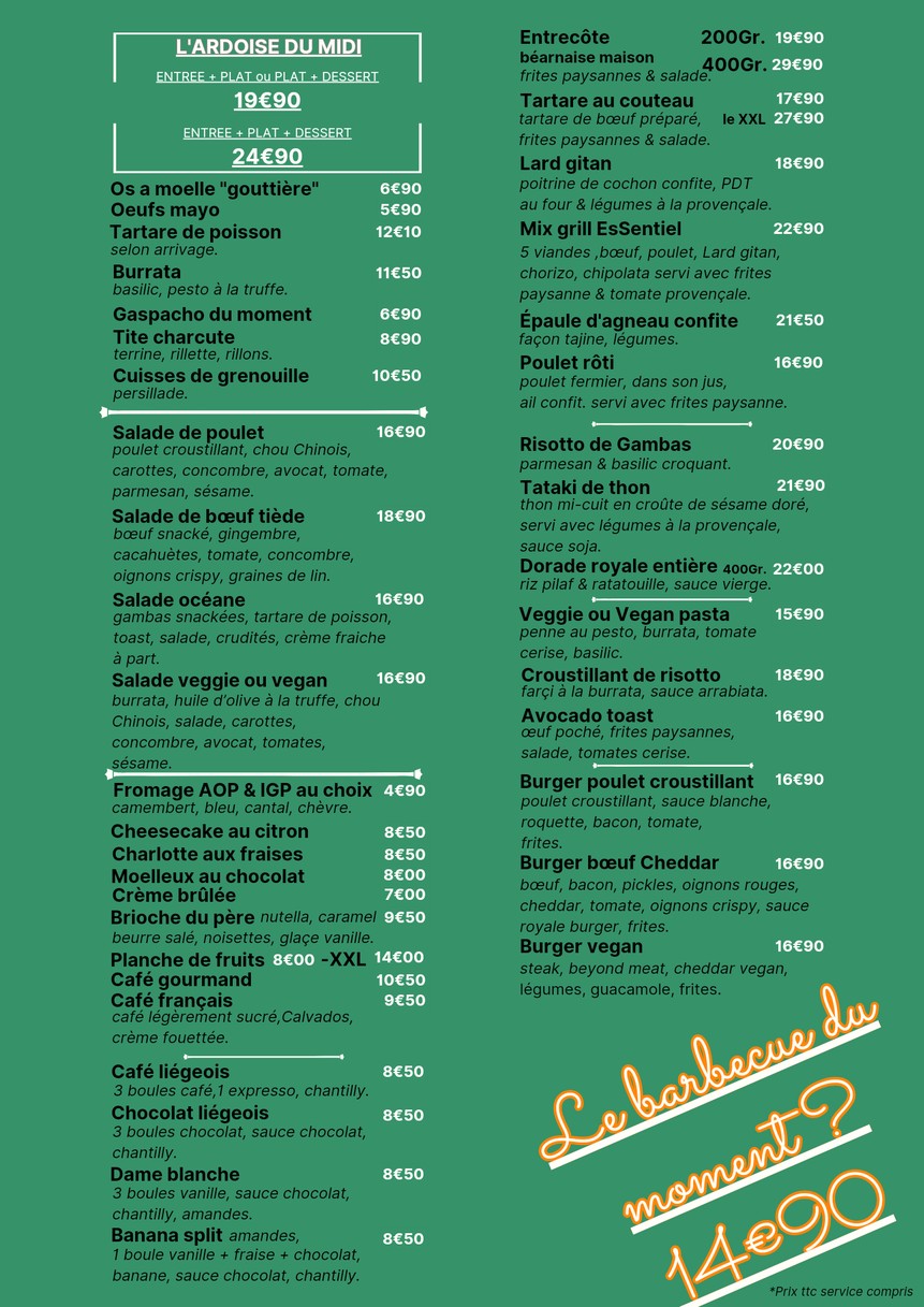L'Essentiel menu 3
