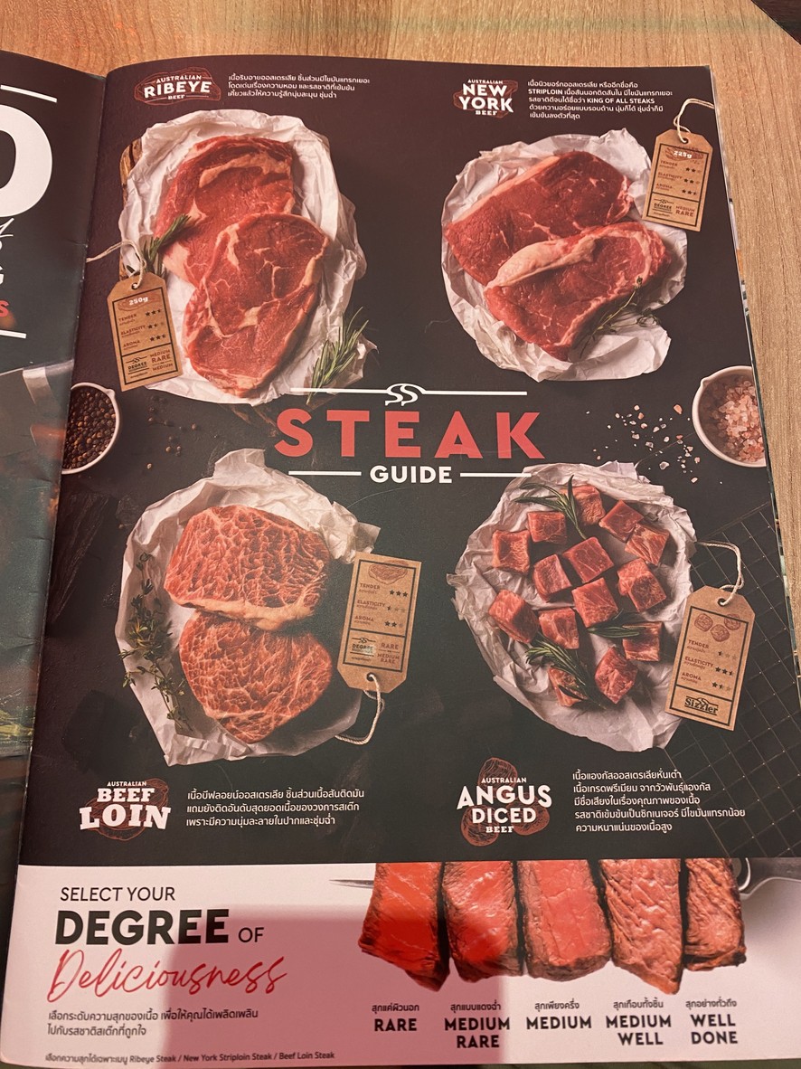 Sizzler Central Ladprao menu 3