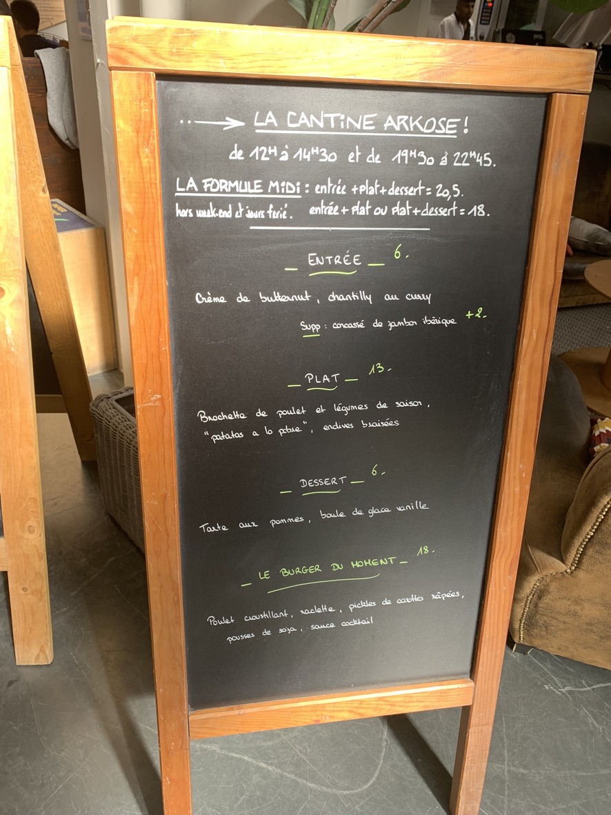 La Cantine Arkose Nation menu 2