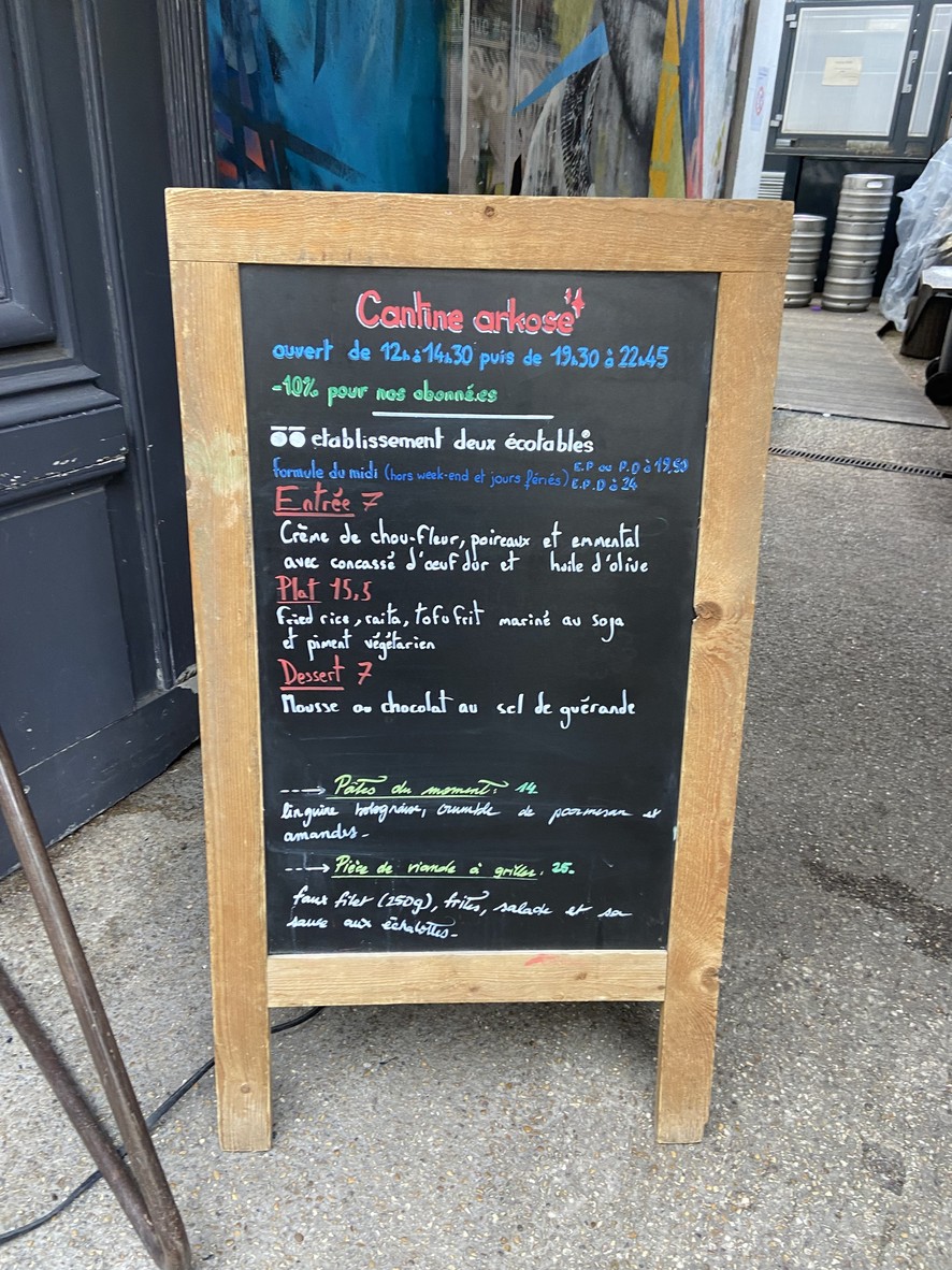 La Cantine Arkose Nation menu 3