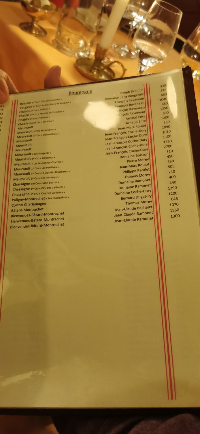 La Poule au Pot menu 2