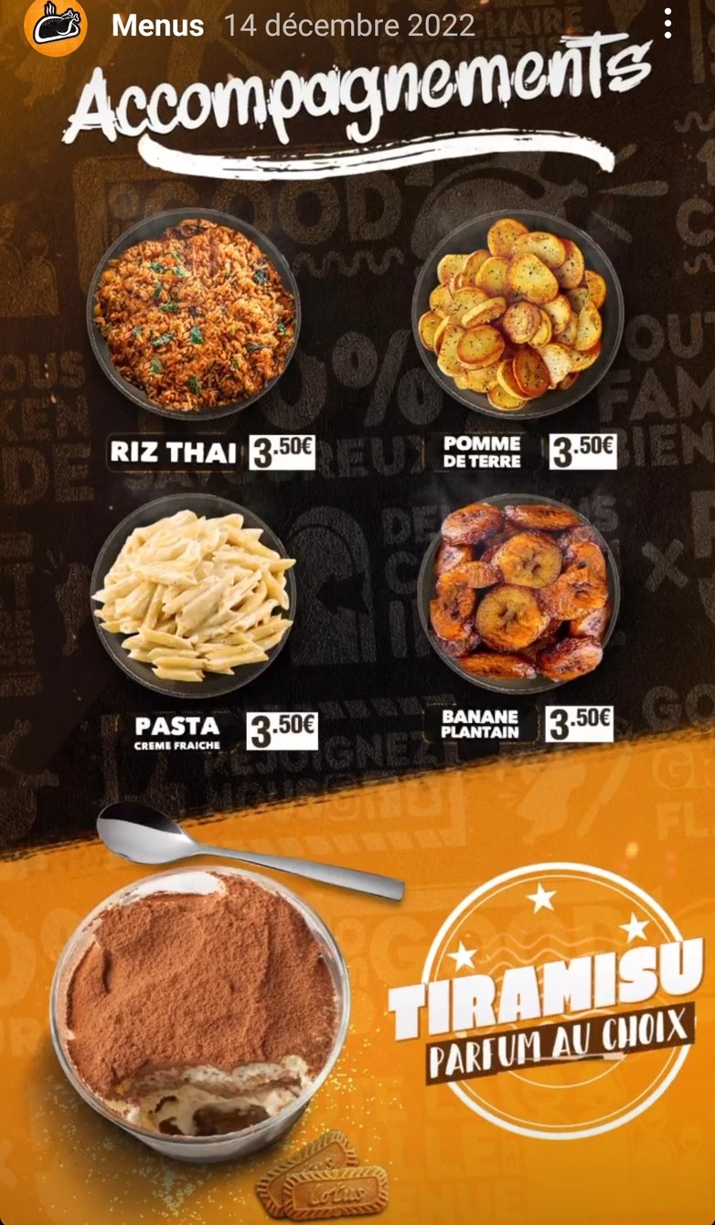 LA BRAISE DORÉE menu 2