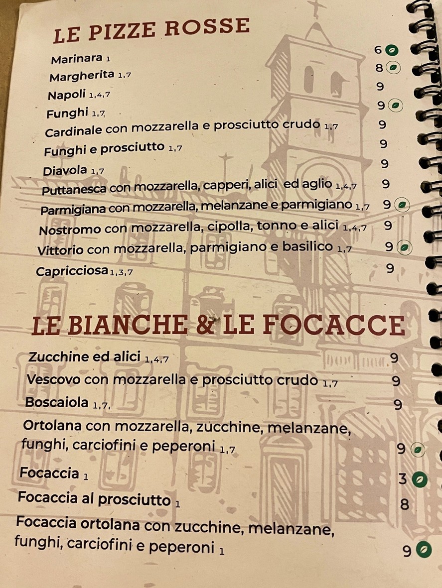 Da Vittorio a Trastevere menu 2