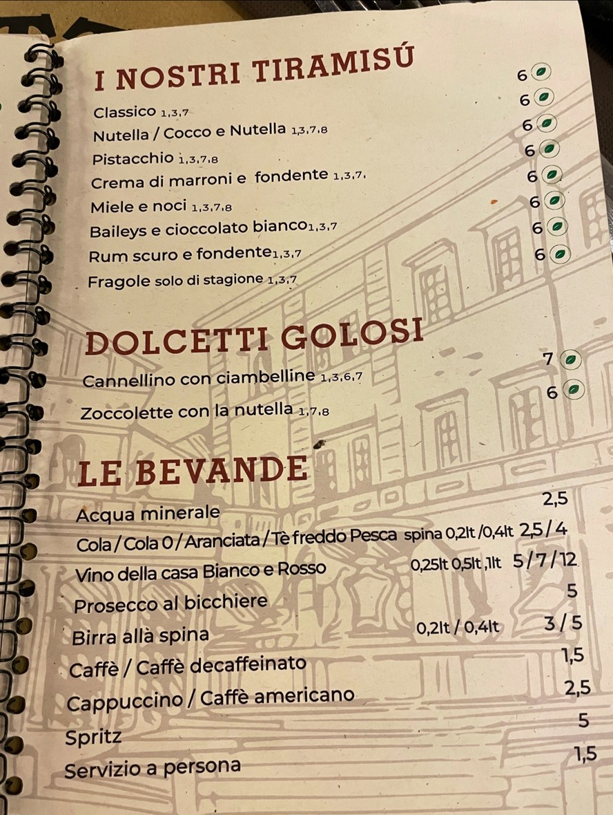Da Vittorio a Trastevere menu 3