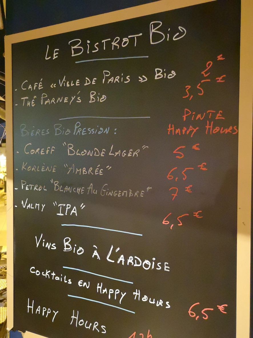 Plan B - Bar bières crafts menu 1
