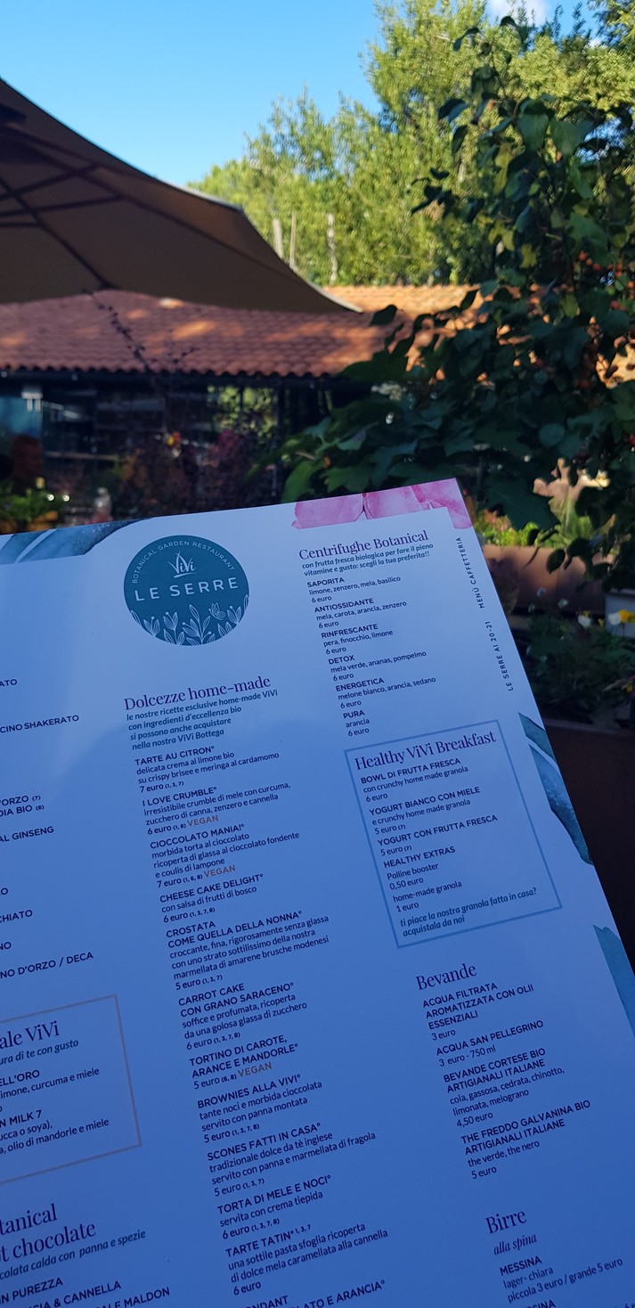 ViVi - Le Serre menu 2