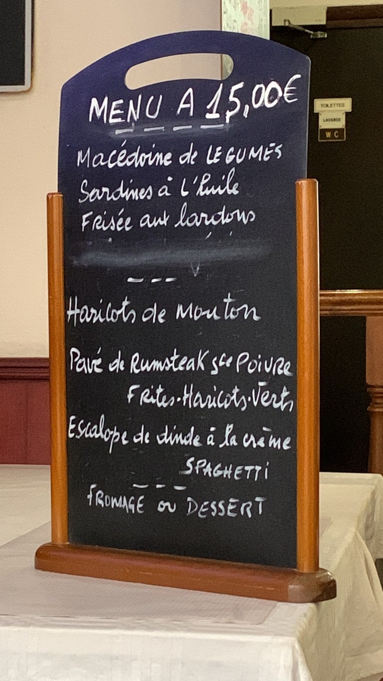 La Madelon menu 1