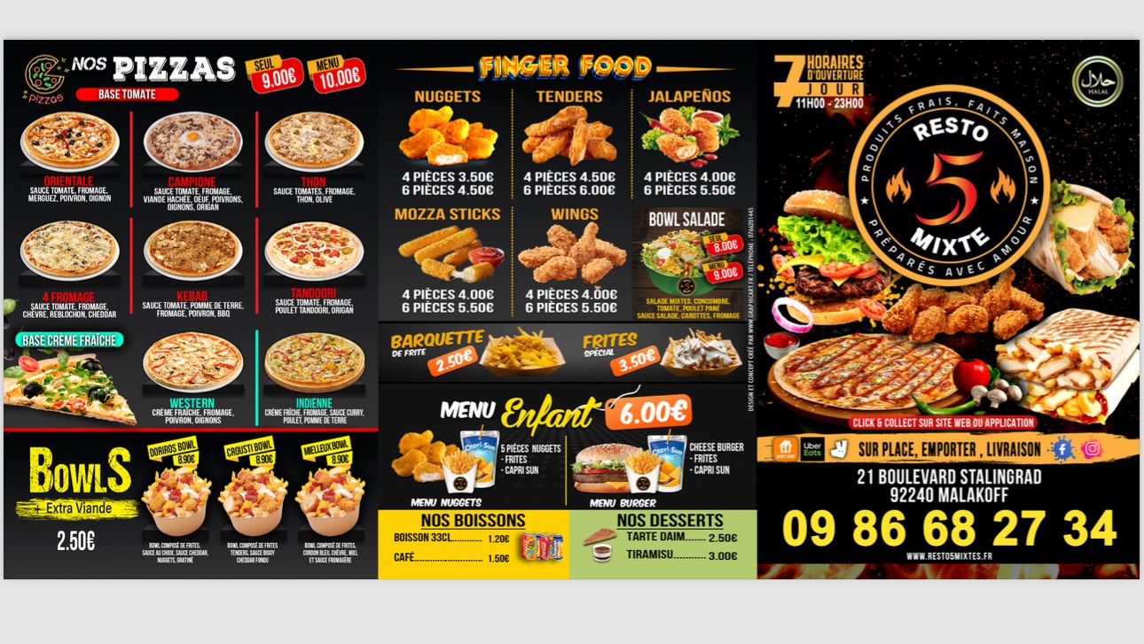 Resto 5 Mixtes menu 1