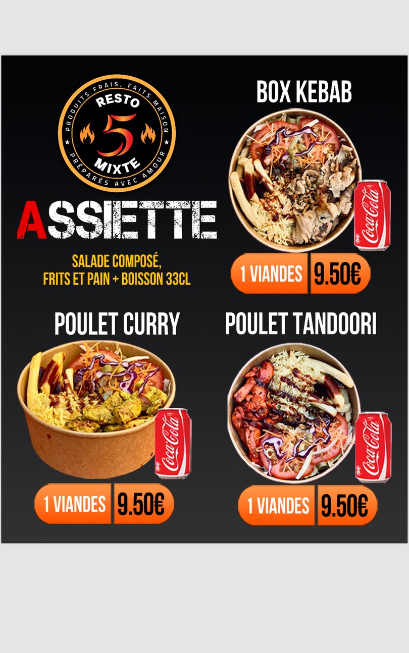 Resto 5 Mixtes menu 5