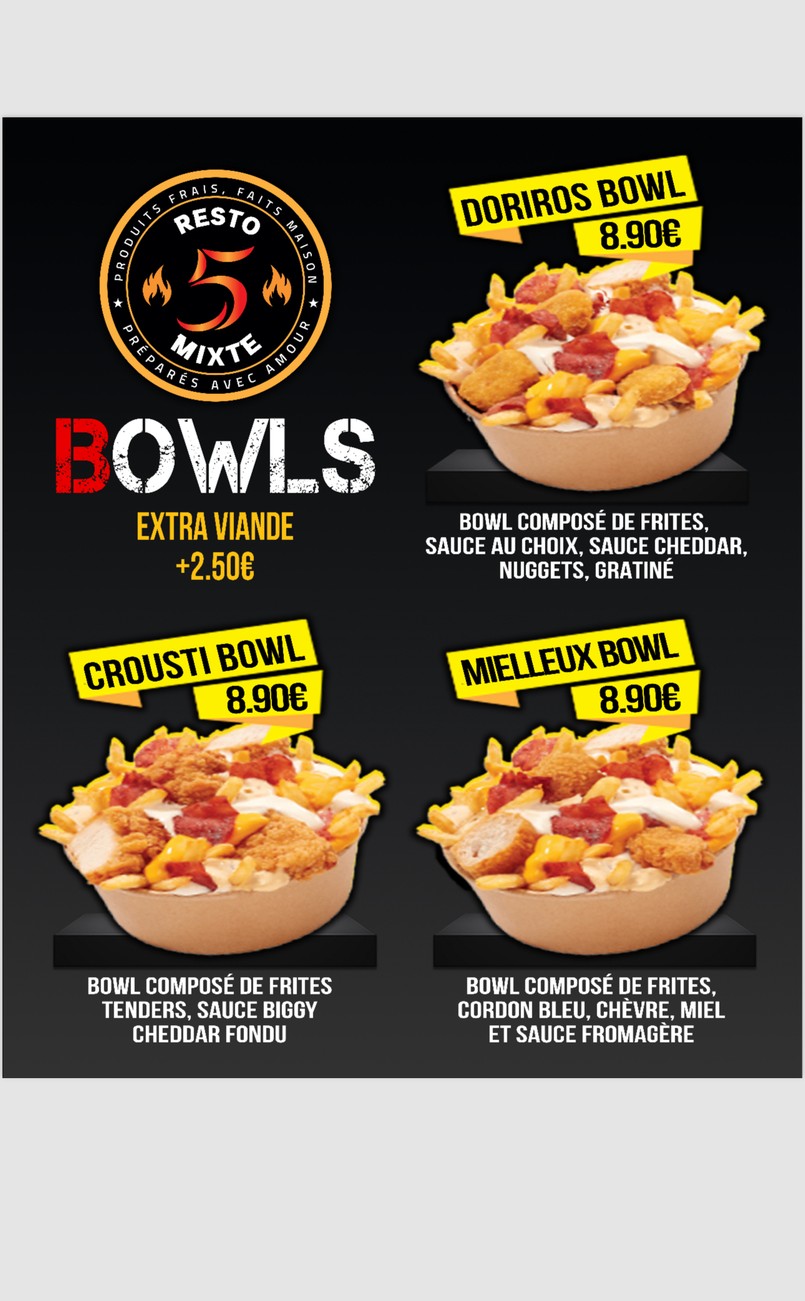 Resto 5 Mixtes menu 6