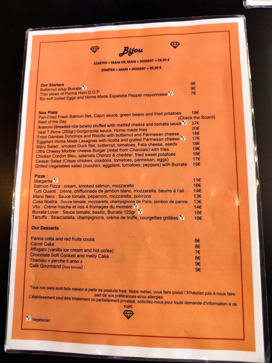 BIJOU menu 2