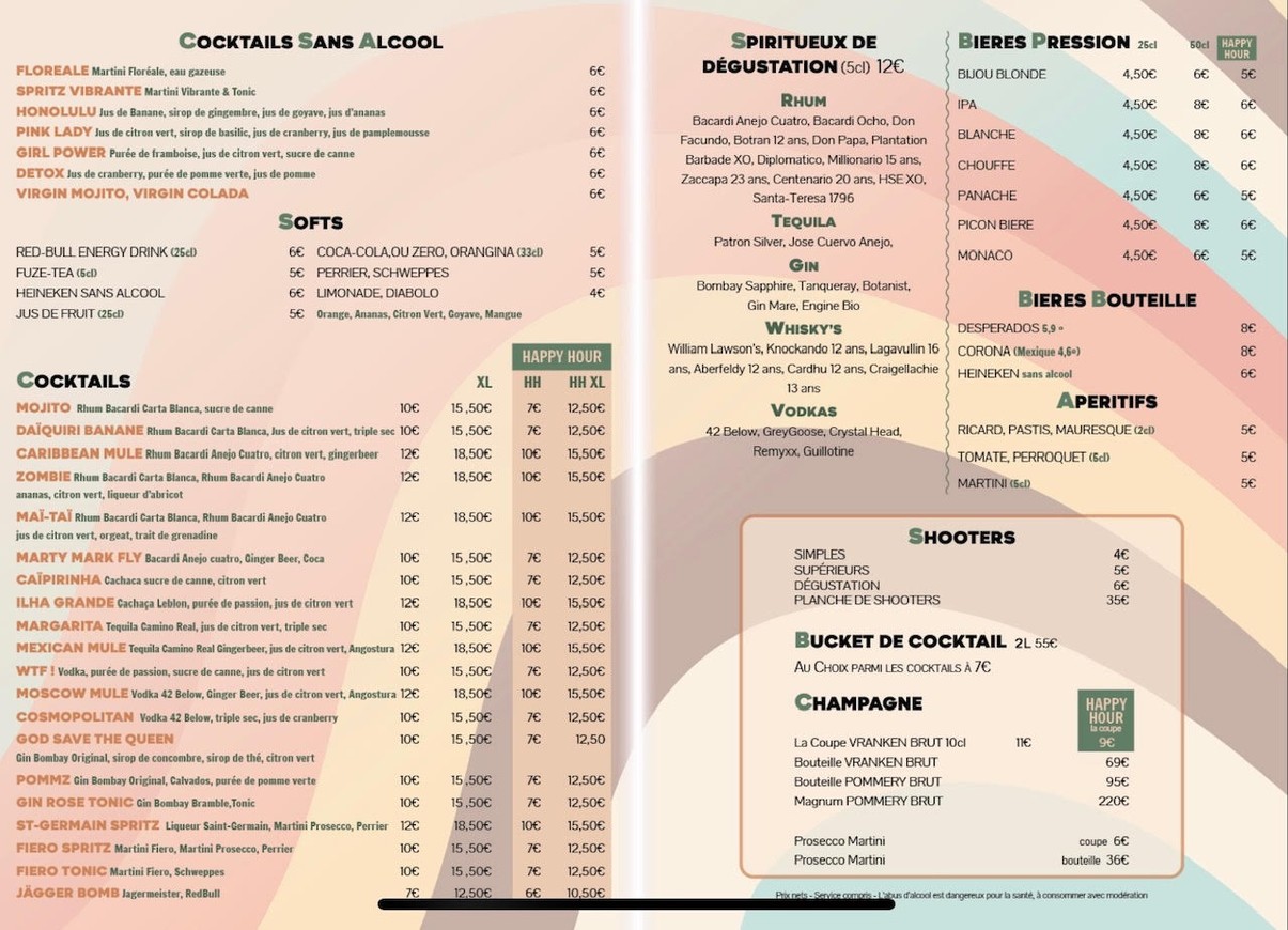 BIJOU menu 3