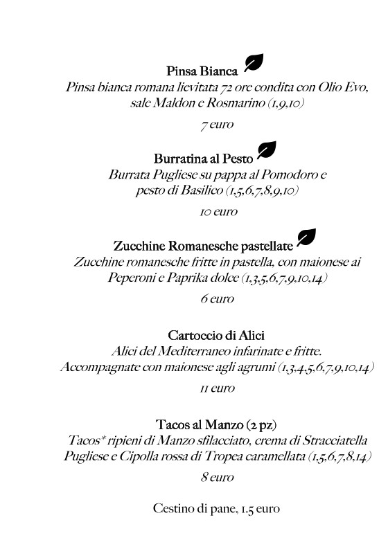 Breccia - Trattoria Moderna menu 2