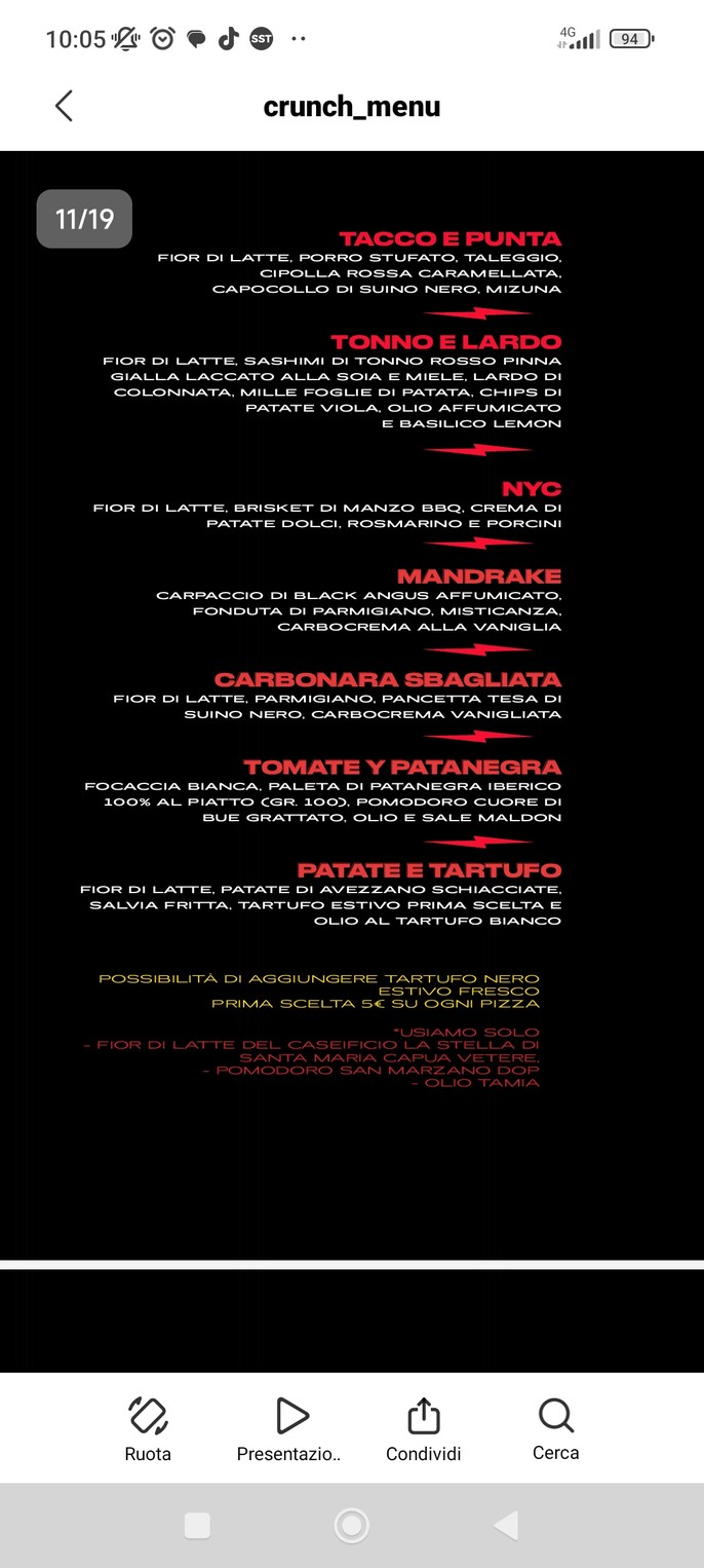 Crunch! - Talenti menu 4