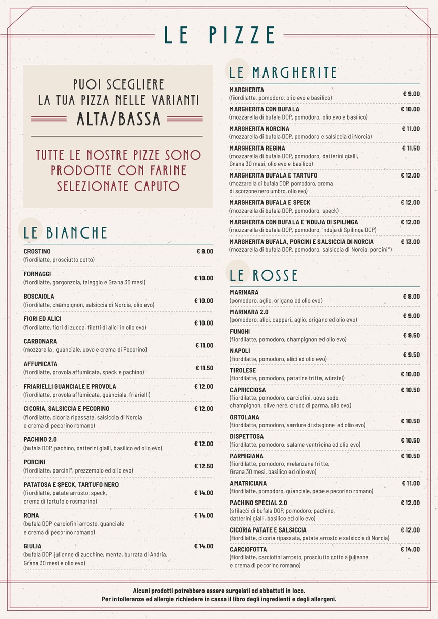 Peperoncino Dispettoso menu 2