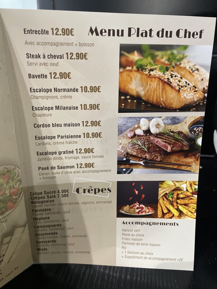Le Comptoir menu 2