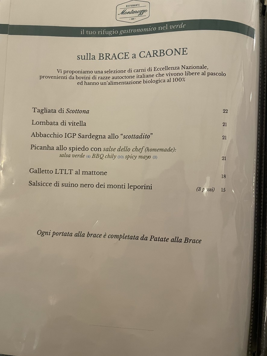 Ristorante Montarozzo menu 4