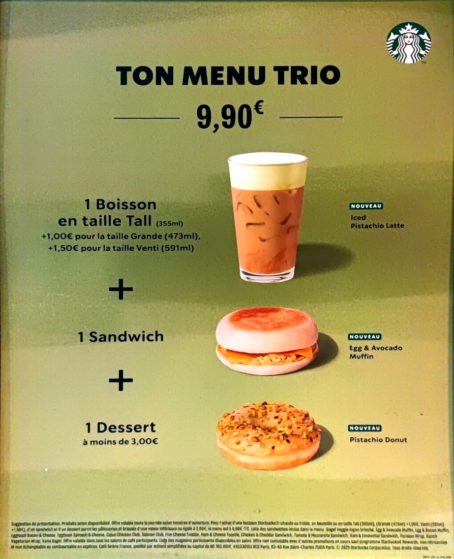 Starbucks menu 2