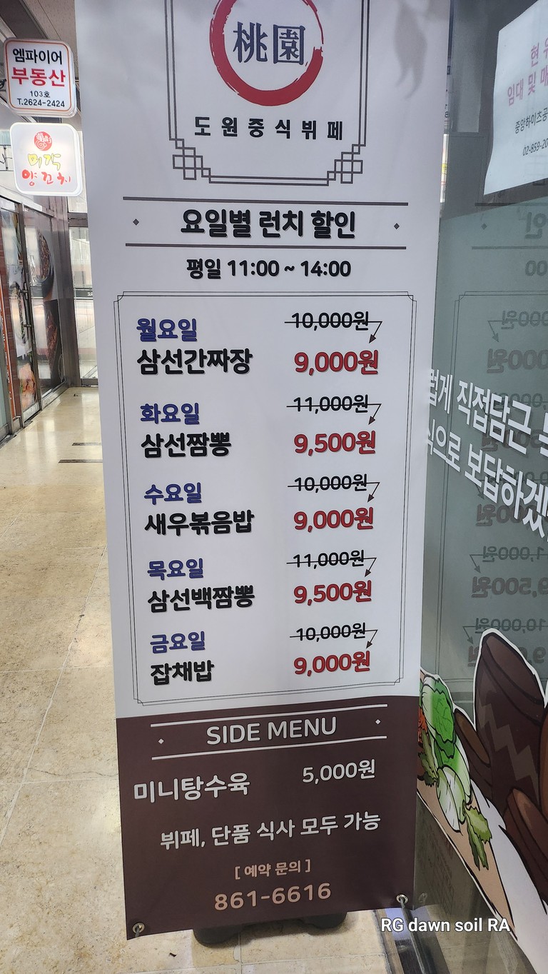 Dowon Chinese Buffet menu 3