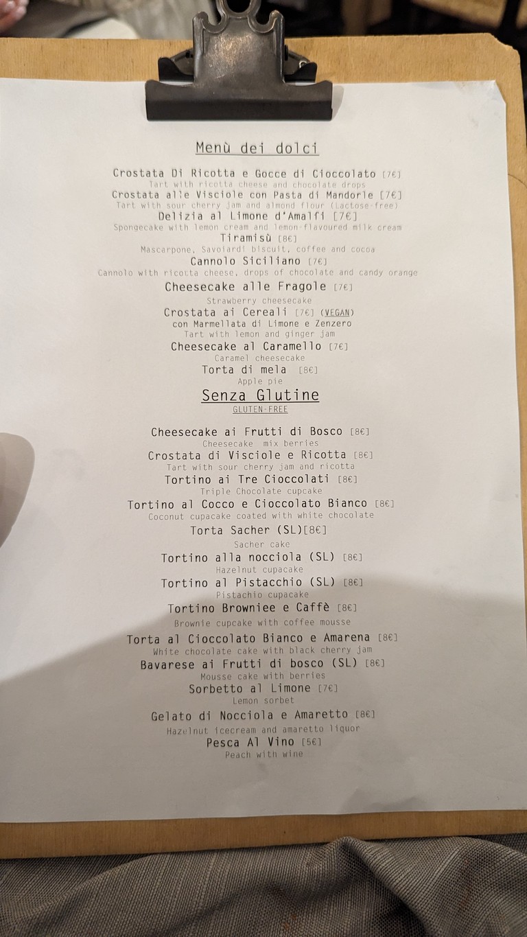 La Soffitta Renovatio menu 2