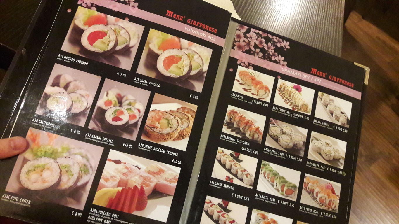 Arashi menu 2