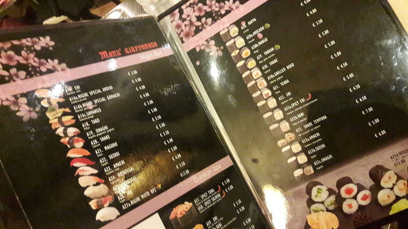 Arashi menu 3