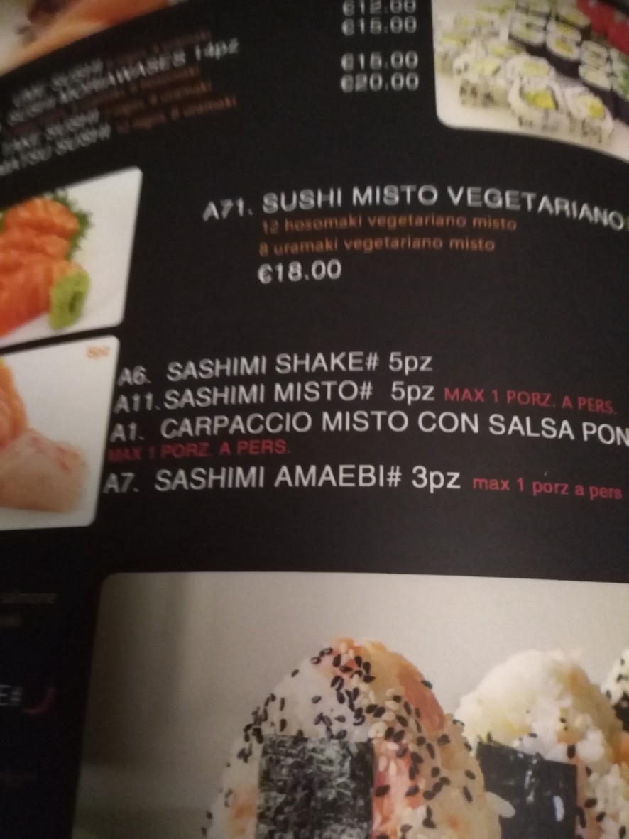 Arashi menu 4