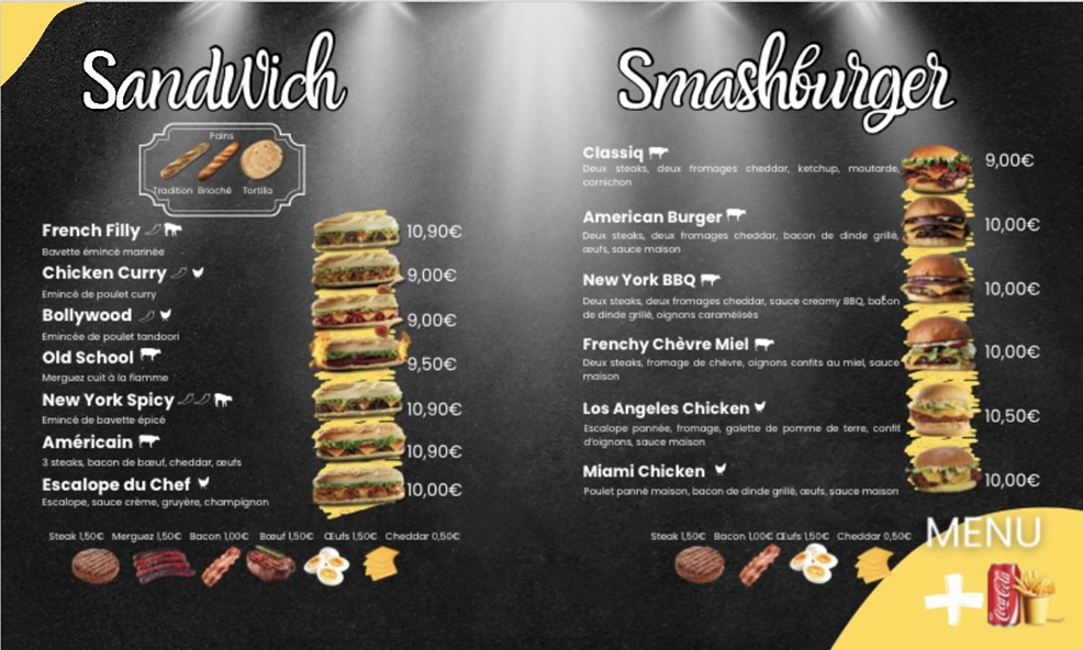L'etoile Resto menu 2