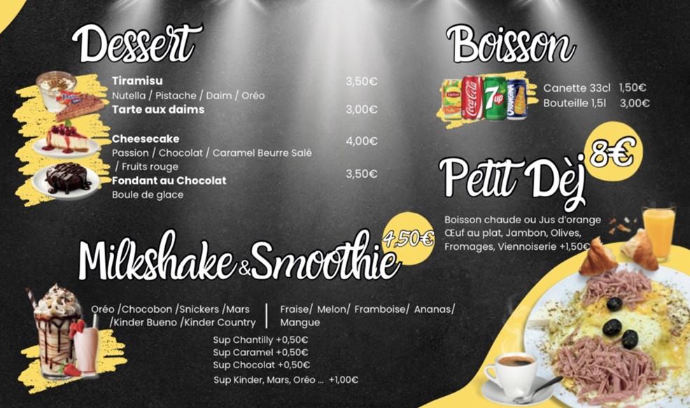 L'etoile Resto menu 4