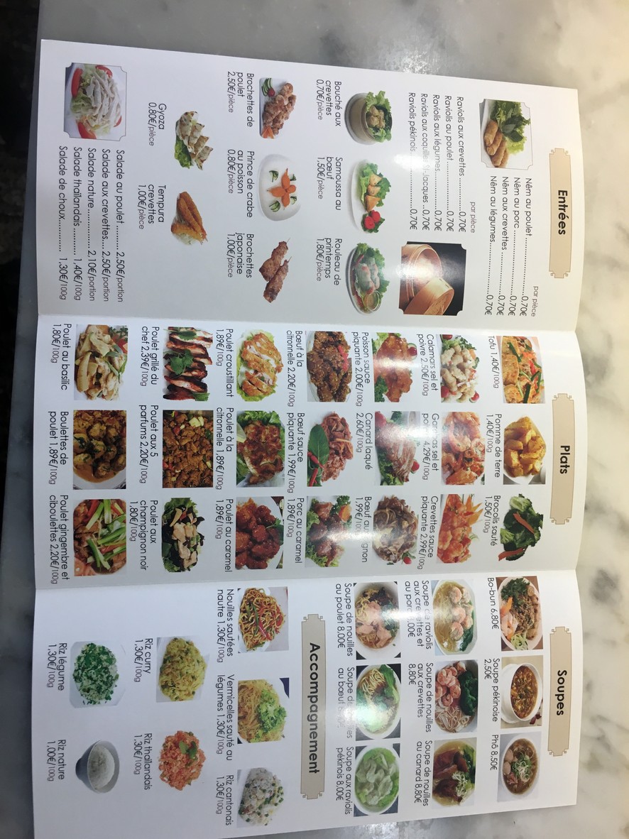 Le Shanghai Dégustation menu 1