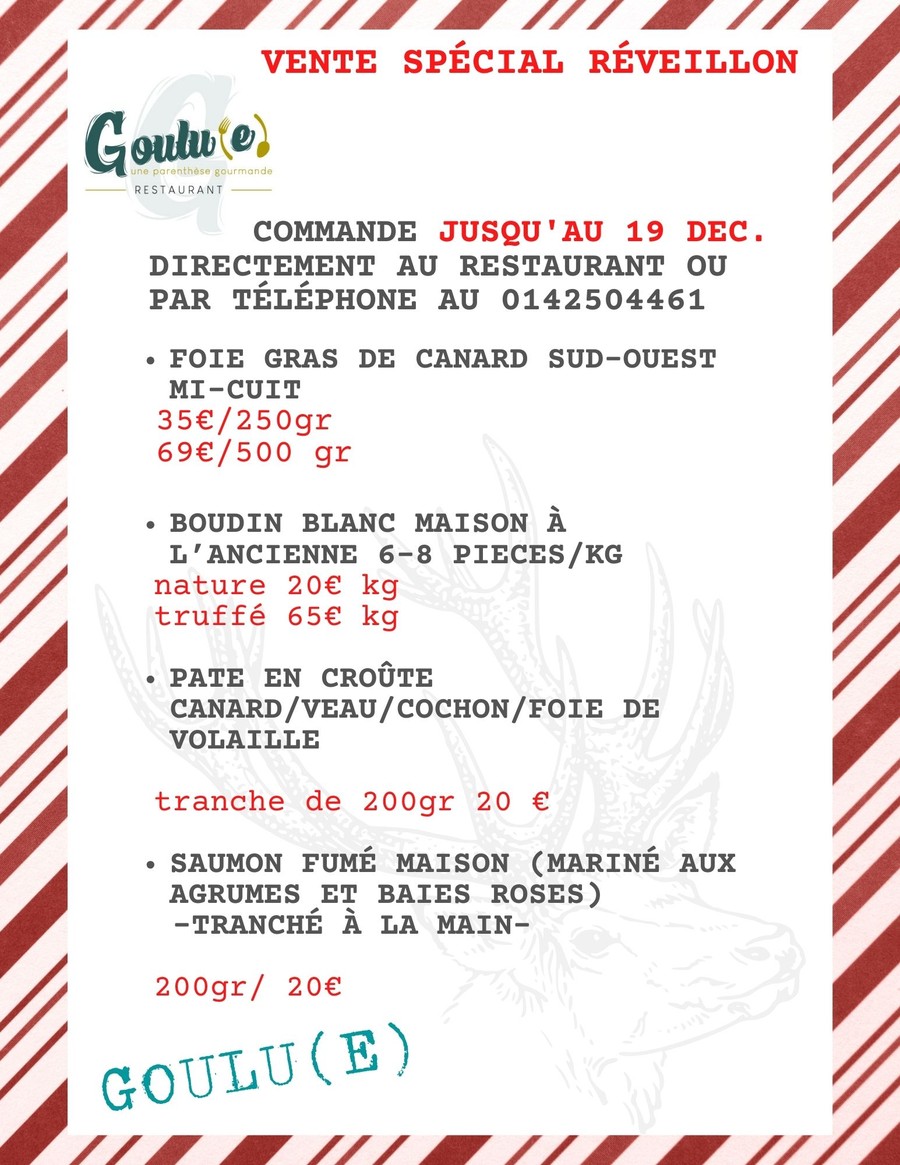Restaurant Goulu(e) menu 1